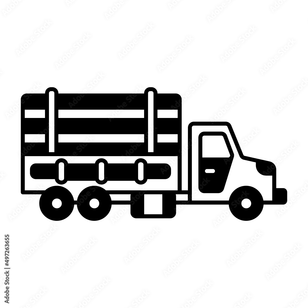 Semi trailer Truck Vehicle Concept Vector Icon Design, Agricultural machinery Symbol, Industrial agriculture Vehicles Sign, Farming equipment Stock illustration
