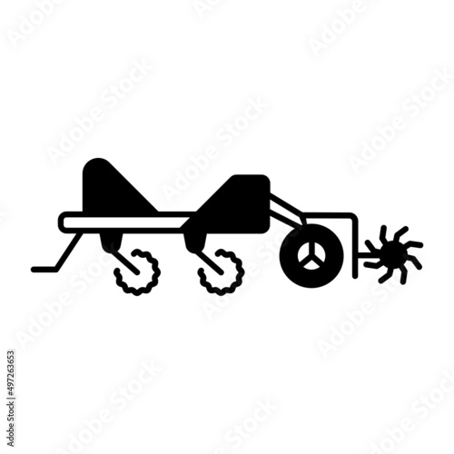Harrow plough Concept Vector Icon Design, Agricultural machinery Symbol, Industrial agriculture Vehicles Sign, Farming equipment Stock illustration