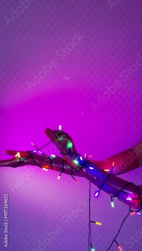 Latex Hands and Light Ball 1