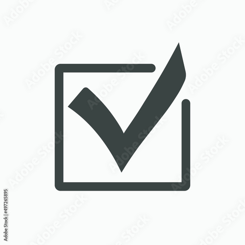 checkmark, checklist, check button, checkbox icon vector isolated