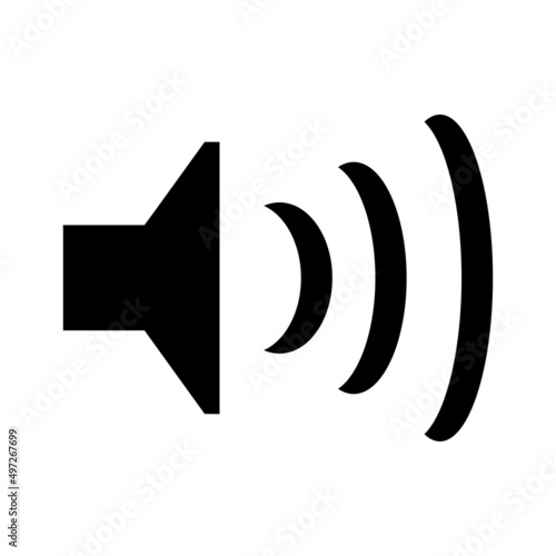 speaker icon logo.Volume Icon.speaker volume flat vector icon. for graphic design, logo, web site, social media, mobile app.
