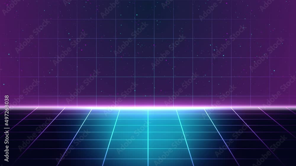 Computer graphics in the style of the 80s.