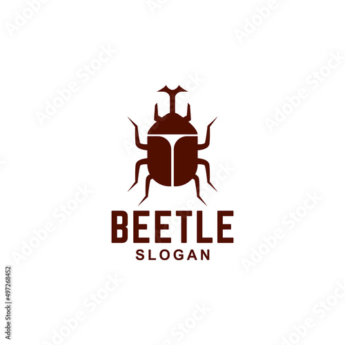 beetle logo design vector illustration
