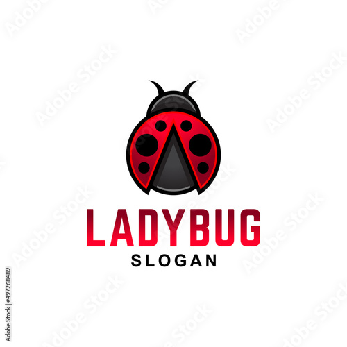 ladybug logo design vector illustration