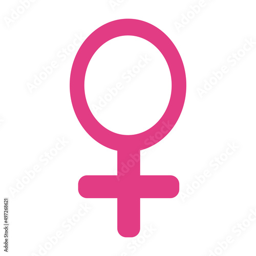 The symbol of Venus denotes the feminine and is used to denote a woman.