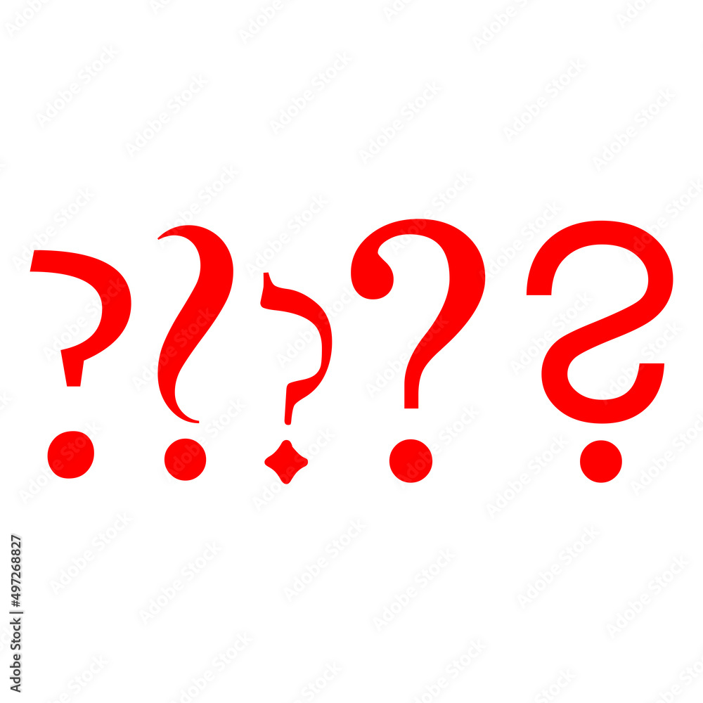 Abstract Red Question Mark icon or logo isolated sign symbol illustration - high quality black style vector icons. Abstract Red Question Mark icon or logo isolated sign symbol illustration - high quality black style vector icons.