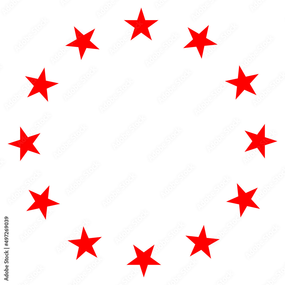 circle with Red stars, icon, logo, poster, print version vector illustration.Round frame, border. Black star shape, simple symbol. Design element, ornament. Vector illustration.round vintage frames. circle with Red stars, icon, logo, poster, print version vector illustration.Round frame, border. Black star shape, simple symbol. Design element, ornament. Vector illustration.round vintage frames.