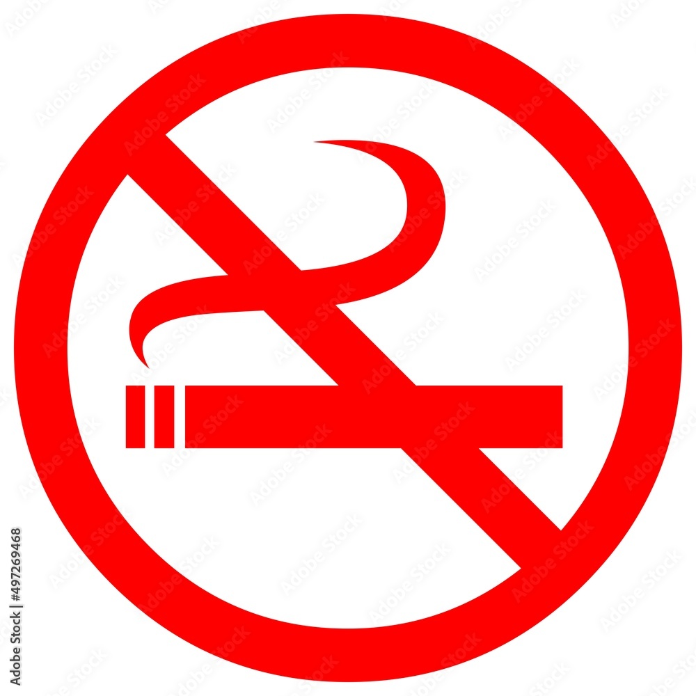 No smoking sign on white background.No smoking sign. Forbidden sign icon isolated on white background illustration. No smoking sign on white background.No smoking sign. Forbidden sign icon isolated on white background illustration.