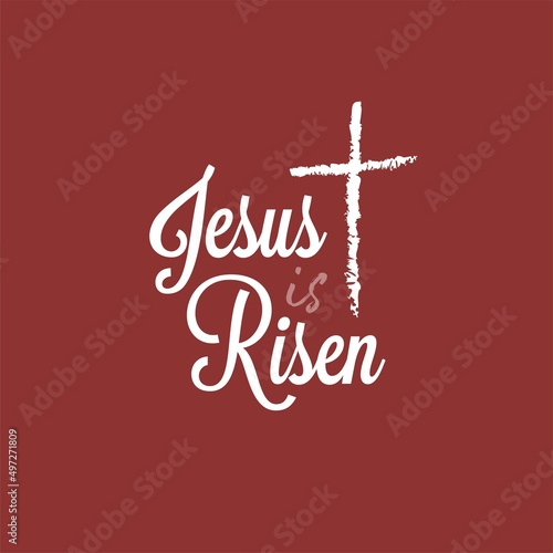 Bible verse He has risen, vector illustration