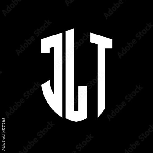 JLT letter logo design. JLT modern letter logo with black background. JLT creative  letter logo. simple and modern letter logo. vector logo modern alphabet font overlap style. Initial letters JLT   photo