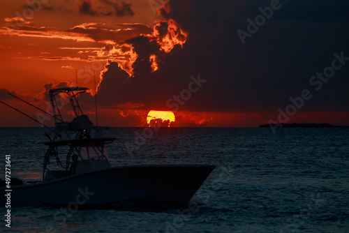 Beautiful view of the sea at sunset in Florida, Keywest photo