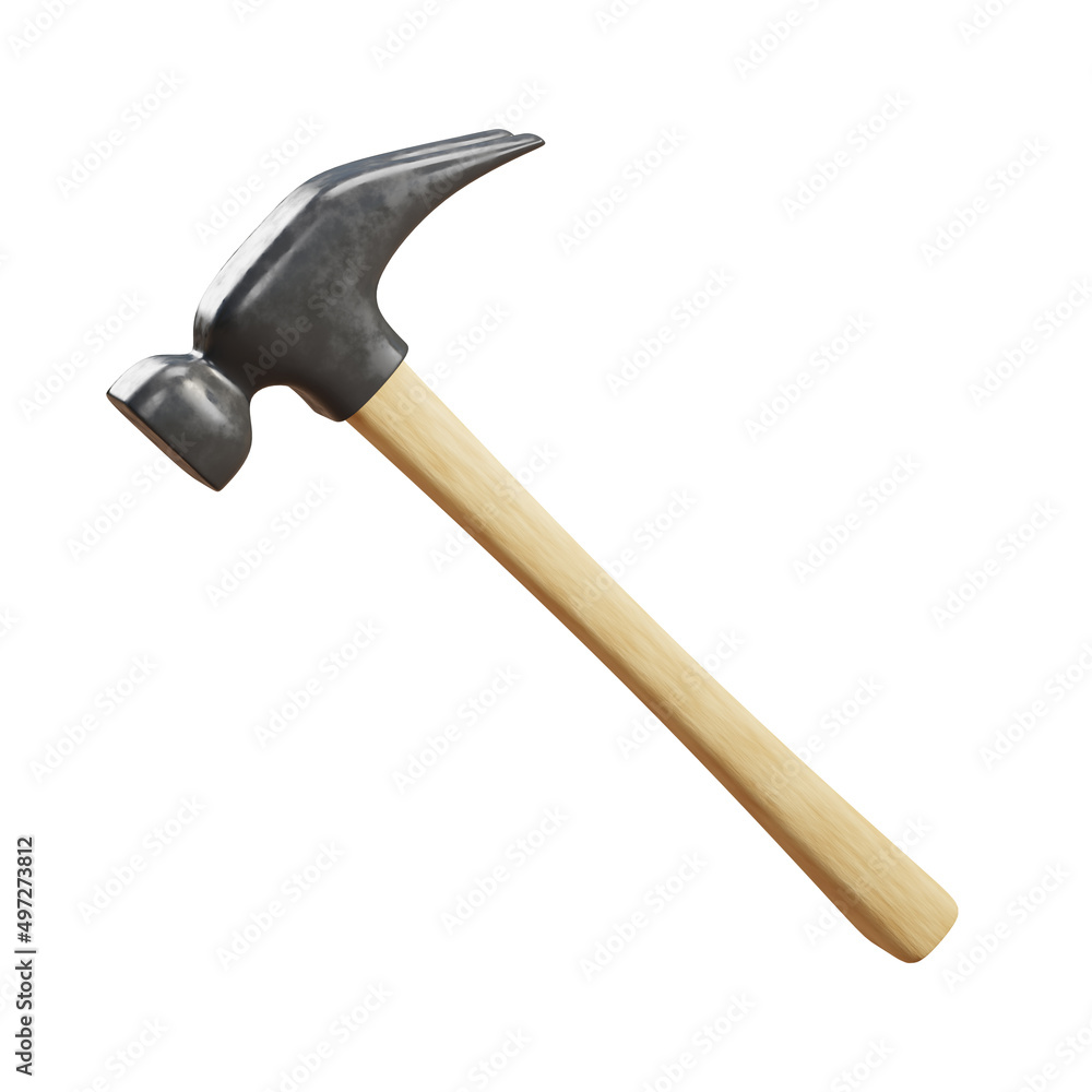 3D Realistic Claw Hammer Icon 3D Realistic Claw Hammer Icon