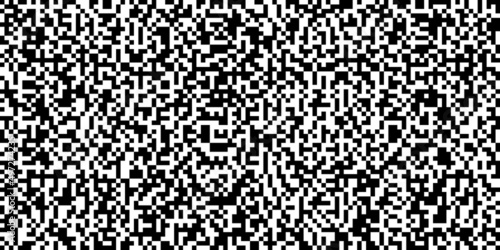 Geometric vector background, banner. Fantasy on the theme of QR code.