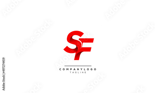 Alphabet letters Initials Monogram logo SF, SF INITIAL, SF letter