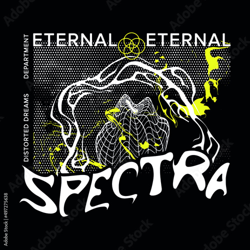 geometric shape with slogan vector design for t-shirt graphics, banner, fashion prints, slogan tees, stickers, flyer, posters and other creative uses	
