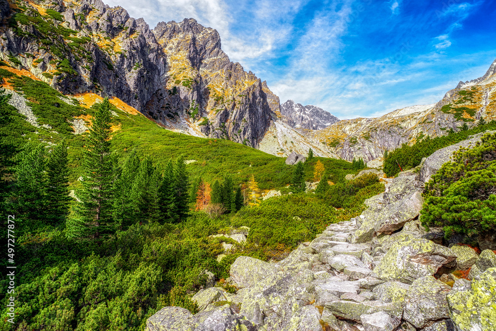 Beautiful valley in High Tatras mountains, Slovakia Beautiful valley in High Tatras mountains, Slovakia