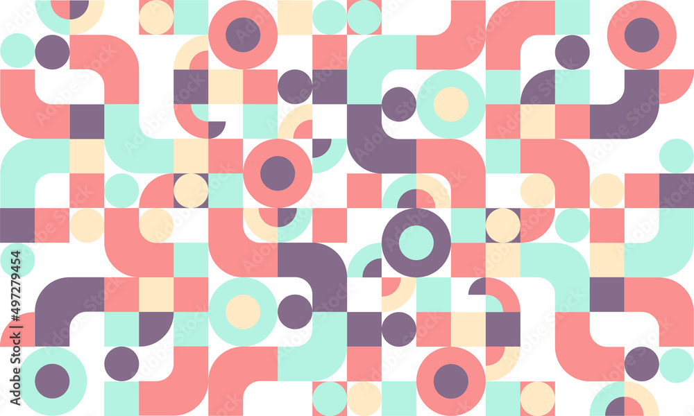 Minimal geometric abstract background design for web, banner, card, brochure. Trendy circle and square. Vector illustration Minimal geometric abstract background design for web, banner, card, brochure. Trendy circle and square. Vector illustration