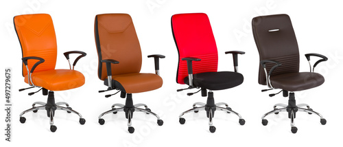collection office chair isolated on white background