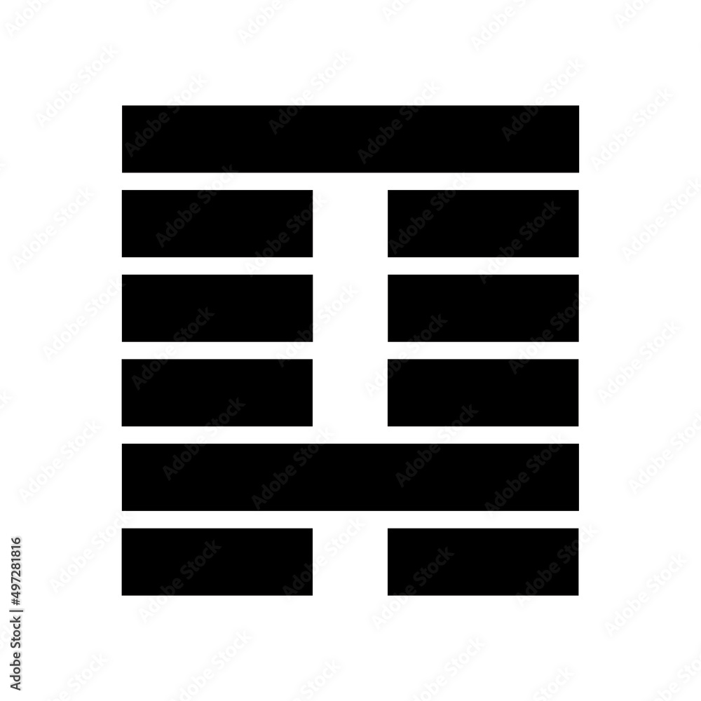 Gene Key 4 Hexagram i ching human design symbol black Gene Key 4 Hexagram i ching human design symbol black
