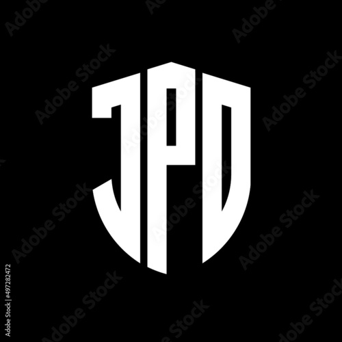 JPO letter logo design. JPO modern letter logo with black background. JPO creative  letter logo. simple and modern letter logo. vector logo modern alphabet font overlap style. Initial letters JPO   photo