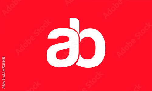 initials alphabet logo icon vector AB