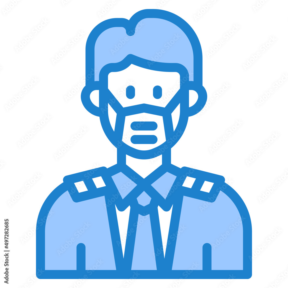 avatar blue style icon