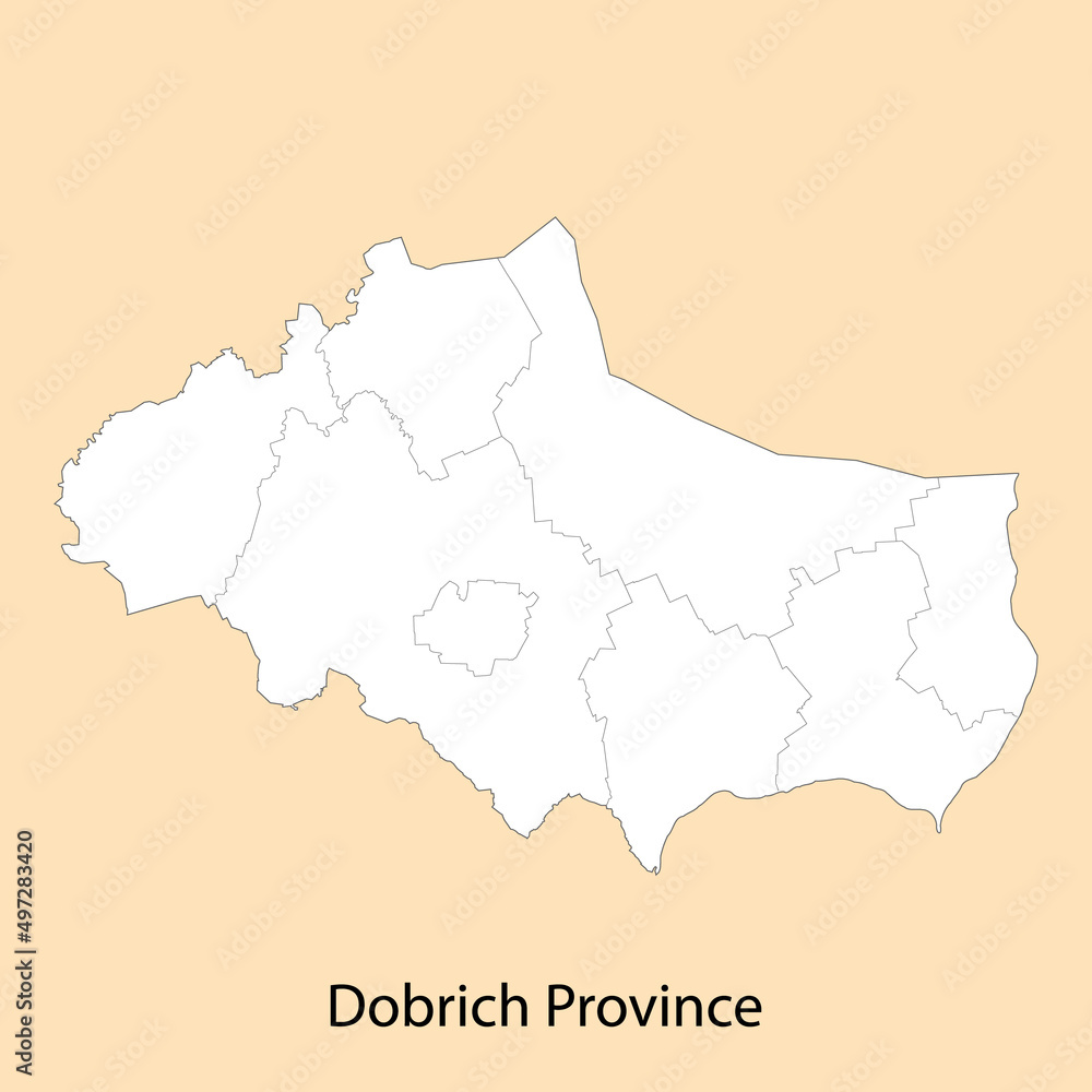High Quality map of Dobrich is a province of Bulgaria High Quality map of Dobrich is a province of Bulgaria