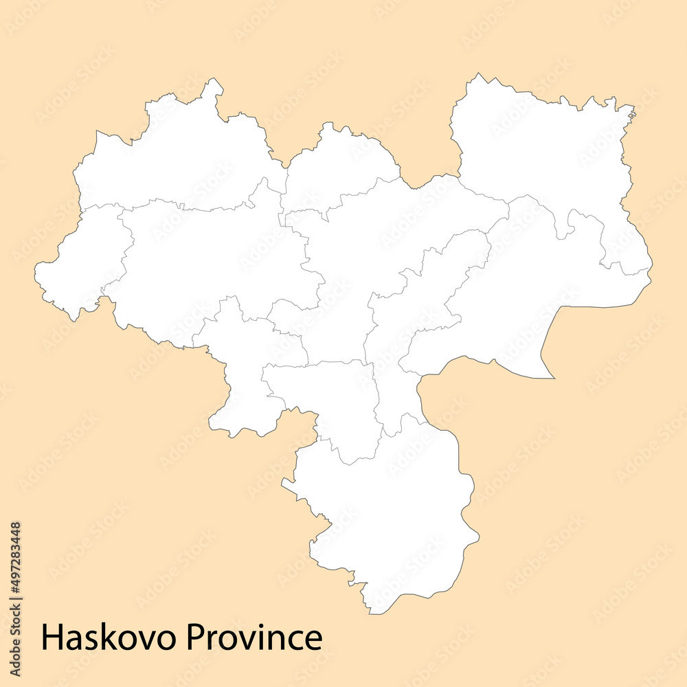 High Quality map of Haskovo is a province of Bulgaria