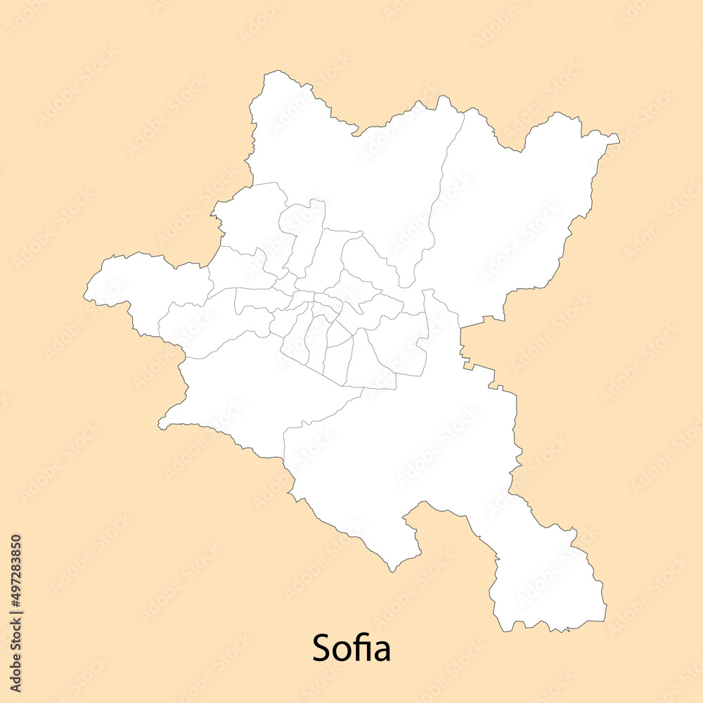 High Quality map of Sofia is a province of Bulgaria