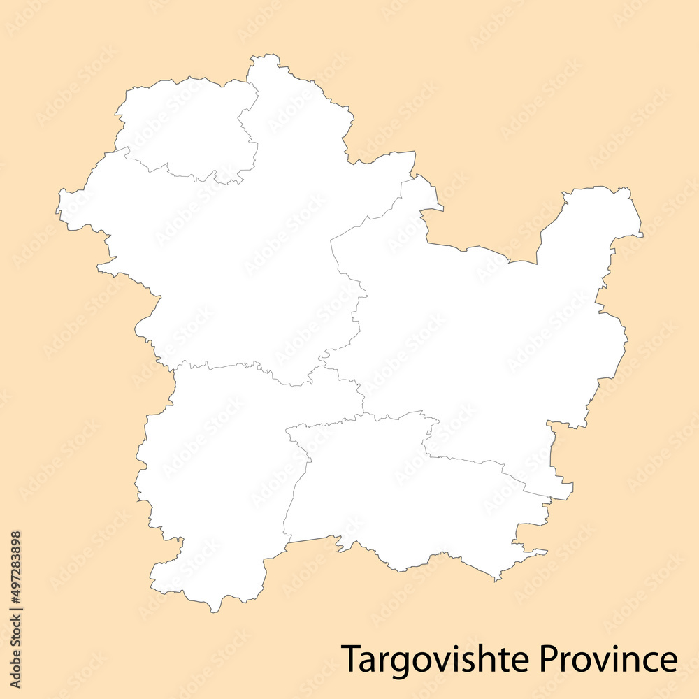High Quality map of Targovishte is a province of Bulgaria
