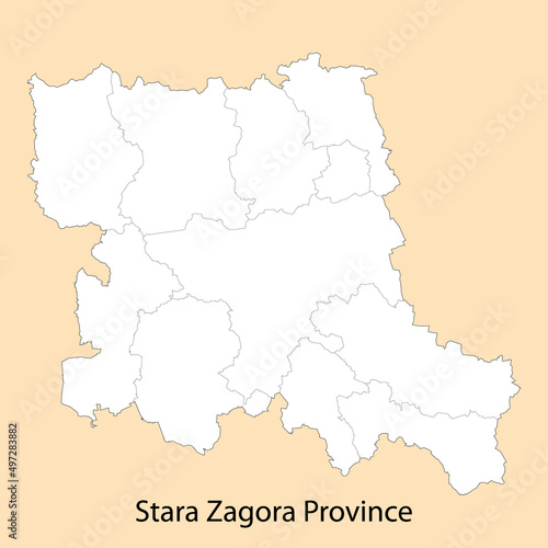 High Quality map of Stara Zagora is a province of Bulgaria