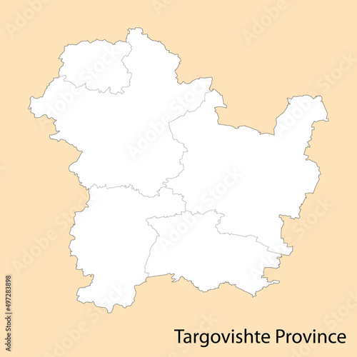 High Quality map of Targovishte is a province of Bulgaria