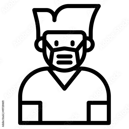 avatar outline style icon