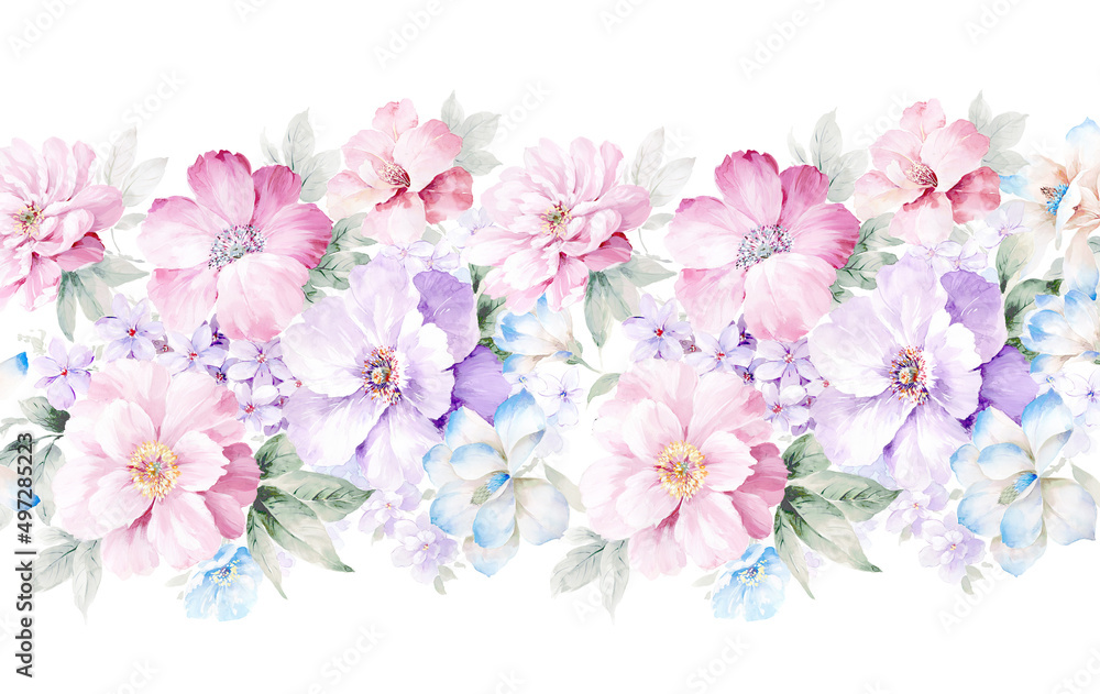 Computer drawn flower illustration. Watercolor Flowers.Manual composition.Big Set watercolor elements. Computer drawn flower illustration. Watercolor Flowers.Manual composition.Big Set watercolor elements.