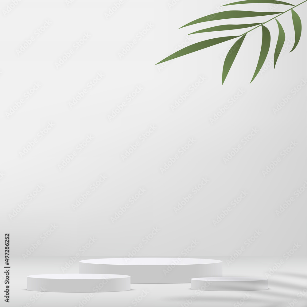 Abstract minimal scene with geometric forms. Yellow podium in yellow background for product presentation. Vector Abstract minimal scene with geometric forms. Yellow podium in yellow background for product presentation. Vector