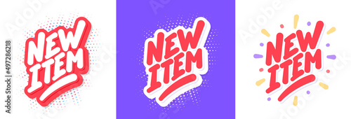 New item. Vector lettering banners set.