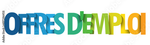 Bannière typographique OFFRES D'EMPLOI