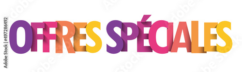 Bannière typographique vecteur OFFRES SPECIALES