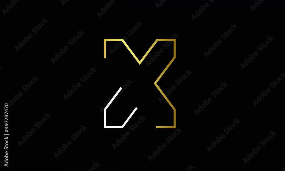 initials alphabet logo icon vector XV VX initials alphabet logo icon vector XV VX