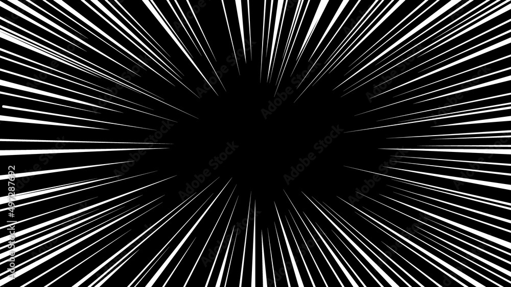 Obraz premium 白色の集中線のベクター素材