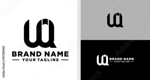 QW LOGO MONOGRAM BOLD EDITABLE