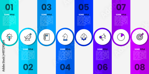 Infographic template with icons and 8 options or steps