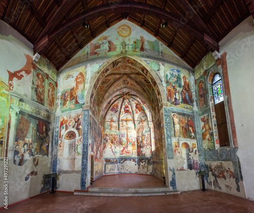 San Daniele del Friuli - Church of Saint Antonio Abate. Frescoes by Pellegrino da San Daniele from the 15th century