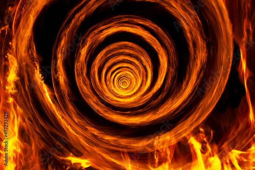 Obraz na plátně Afterlife Hell Purgatory Fire Spiral