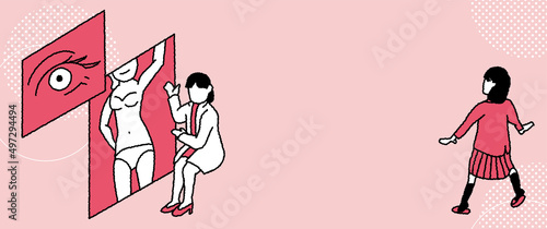 成人年齢引き下げイラスト 　美容バナーver
