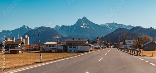 Beautiful alpine winter view near Vils, Tyrol, Austria