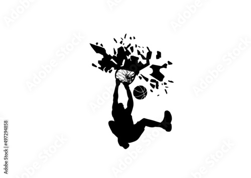 dunk basketball