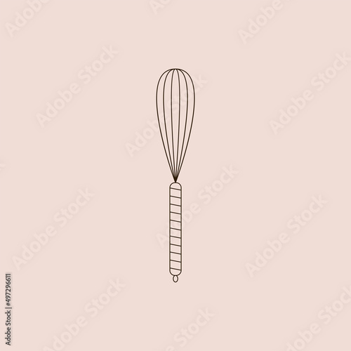 Bakery logo design. Bakery sign vector. Whisk logo design.