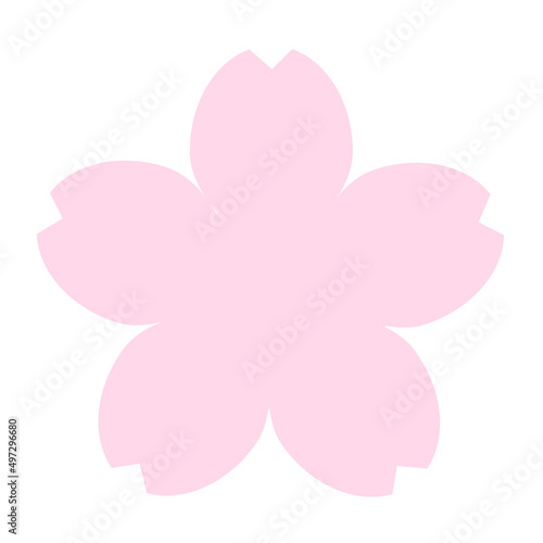 Simple cherry blossom icon (filled) isolated