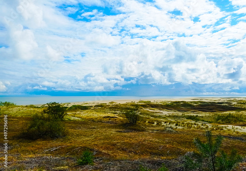 landscape with blue sky